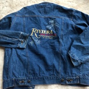 Vintage Las Vegas Riviera embroidered denim jacket